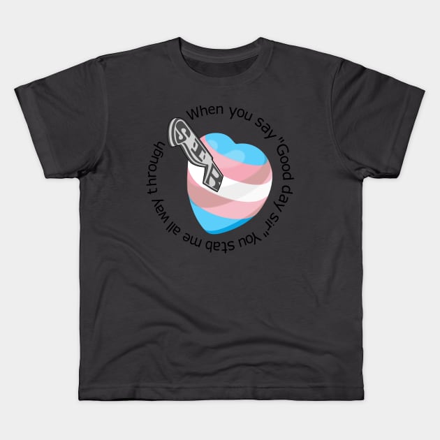 Transgender heart Kids T-Shirt by moonmorph